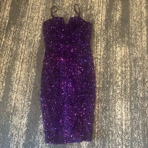 SHEIN Purple Sequin Dress